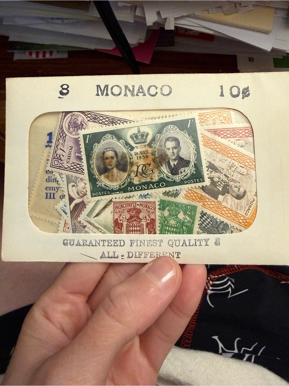 Vintage 1950s Monaco Stamps